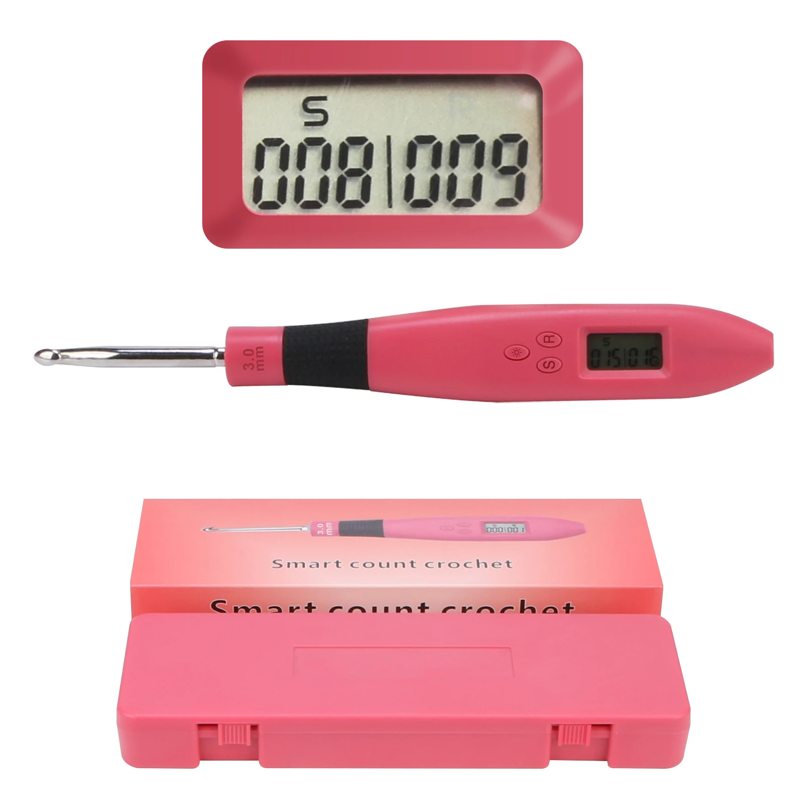 2026 DIY Crochet Kit LED Light Needle Counter Automatic Count Beginner-Friendly Convenient Knitting Tool