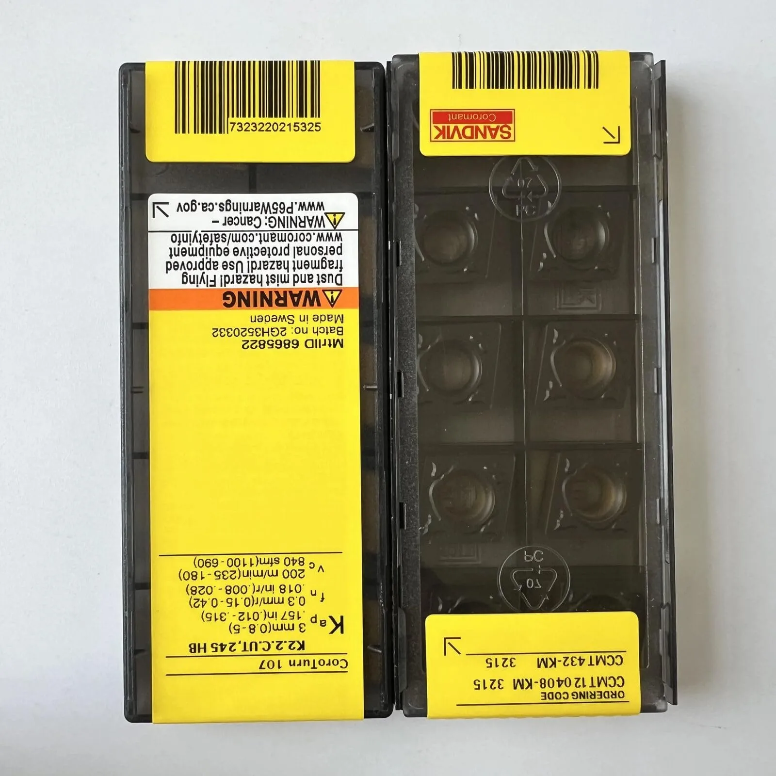 Originale SANDVIK / CCMT120408-KM 3215 / Lama CNC in lega dura 10 pezzi