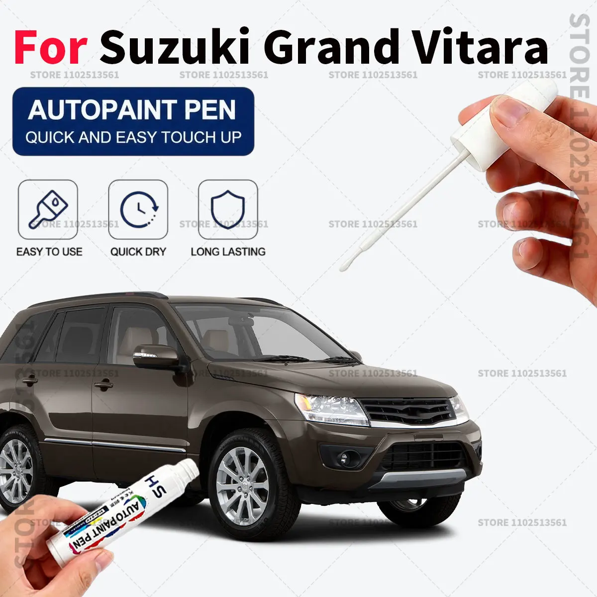 Car Touch Up Paint Pen Quick Repair Scratch Remover Auto Paint Brush Easy Application For Suzuki Grand Vitara White Blue Black