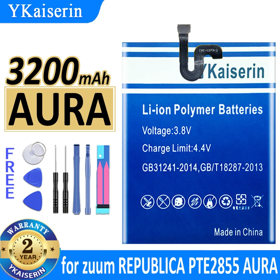 

3200mAh YKaiserin Battery for zuum REPUBLICA PTE2855 AURA Bateria