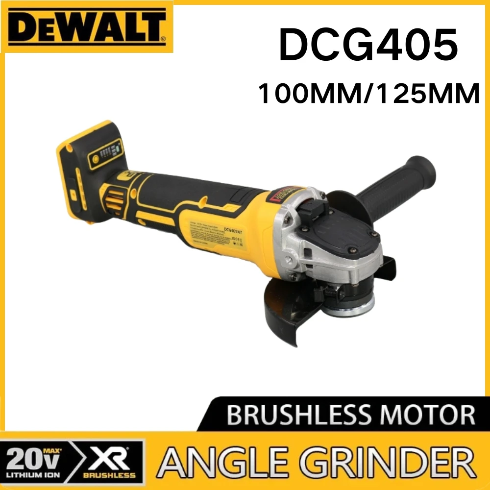 

DEWALT Angle Grinder 100/125MM DCG405 Brushless Cordless Maglev Metal Cutting Angle Grinder 20V Lithium Impact Power Tools