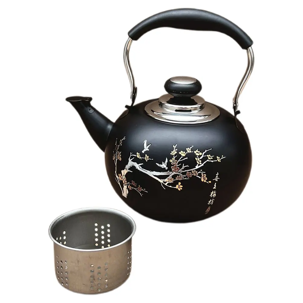 

1.5L Stainless Steel Tea Kettle Removable Infuser Stovetop Brewing Pot For Induction Gas Electric Cooktops Water Boiler Filter