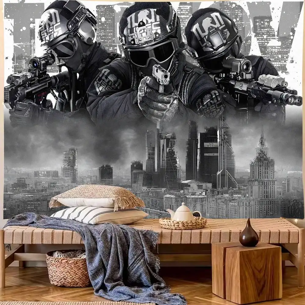 

Fashion Escape from Tarkov Tapestry Decoration Bedroom Dormitory Background Cloth Holiday Home Party Living Room Club Tapestry