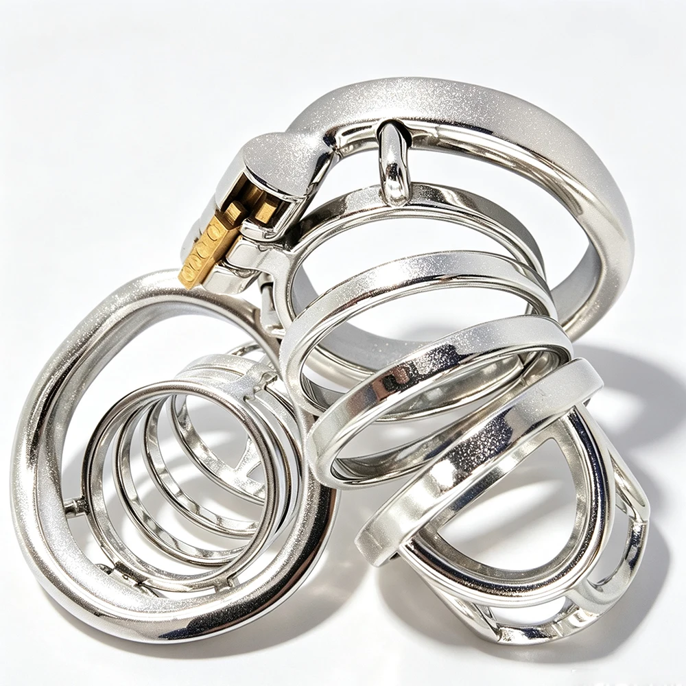 FRKO Hollow Multi-Penis Ring Chastity Cage Device Anti-Escape Training Lockcock BDSM Fetish Sex Toy For Men Gay Pleasure  18