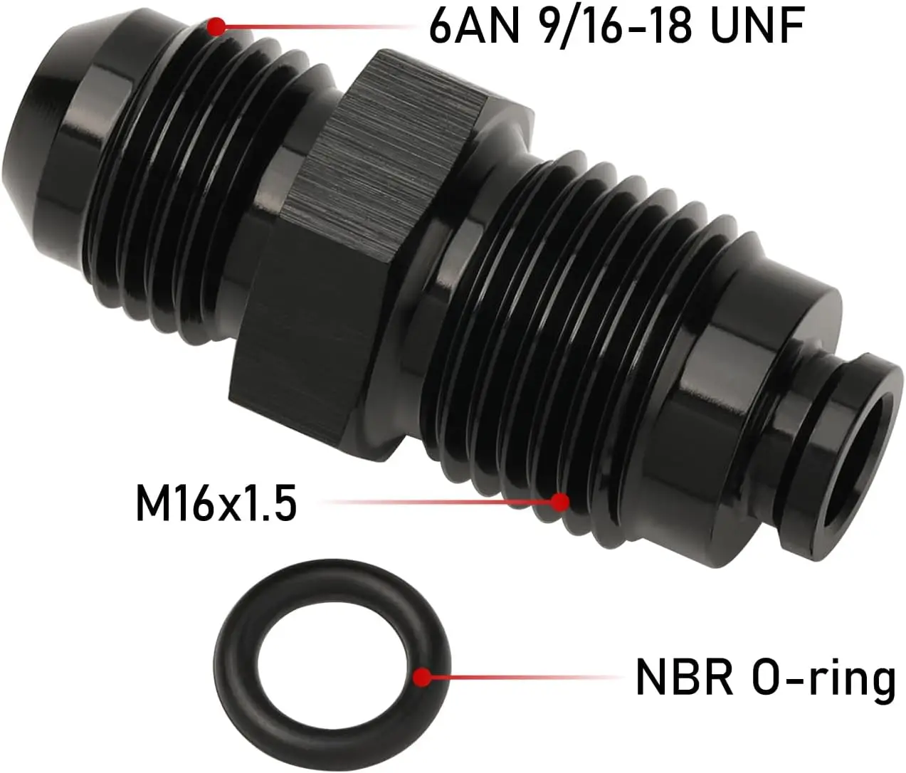  2Pcs 6AN Power Steering Fitting Adapter Kit M16x1.5 M18x1.5 O-Ring To AN6 Hose Car 1Gearbox Accessories