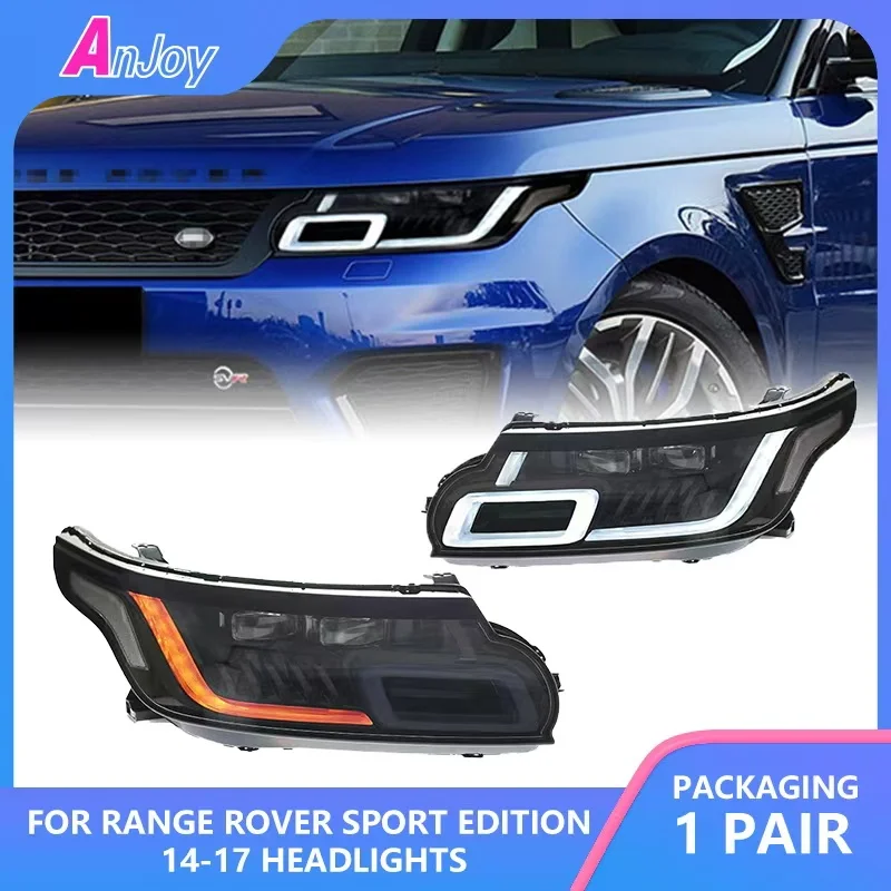 Car Headlights For Range Rover Sport 2014-2017 LED Car Lamps Daytime Running Lights Dynamic Turn Signals Car Accessories