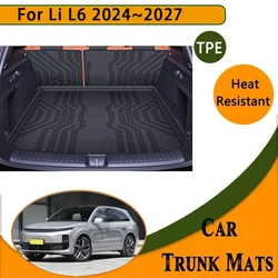Car Rear Trunk Mat For Lixiang Li Auto L6 2024 2025 2026 2027 Waterproof Cover Storage Pad Cargo Liner Car Interior Accessories