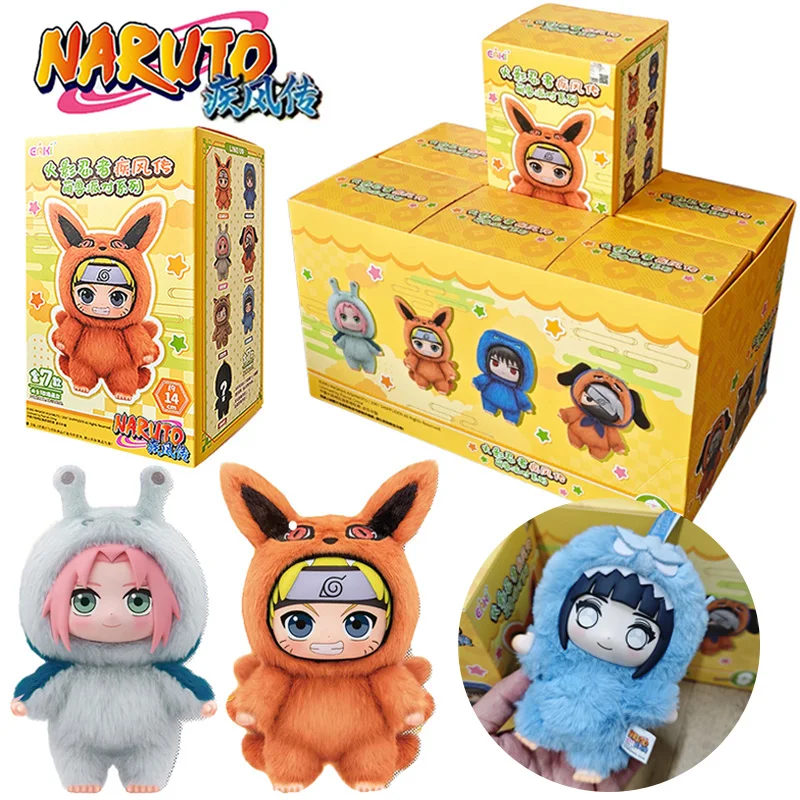

HOT EAKI Naruto Shippuden Blind Box Naruto Uzumak Sasuke Kakashi Party Series Stuffed Doll Handmade Ornament Toy Collection Gift