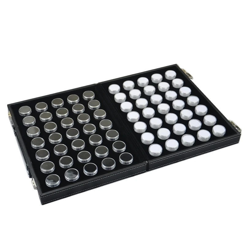 Porte-bijoux en pierres précieuses avec éponge, étui de rangement pour affichage de diamants, porte-bijoux, étui de collection, 70 grilles, pots de