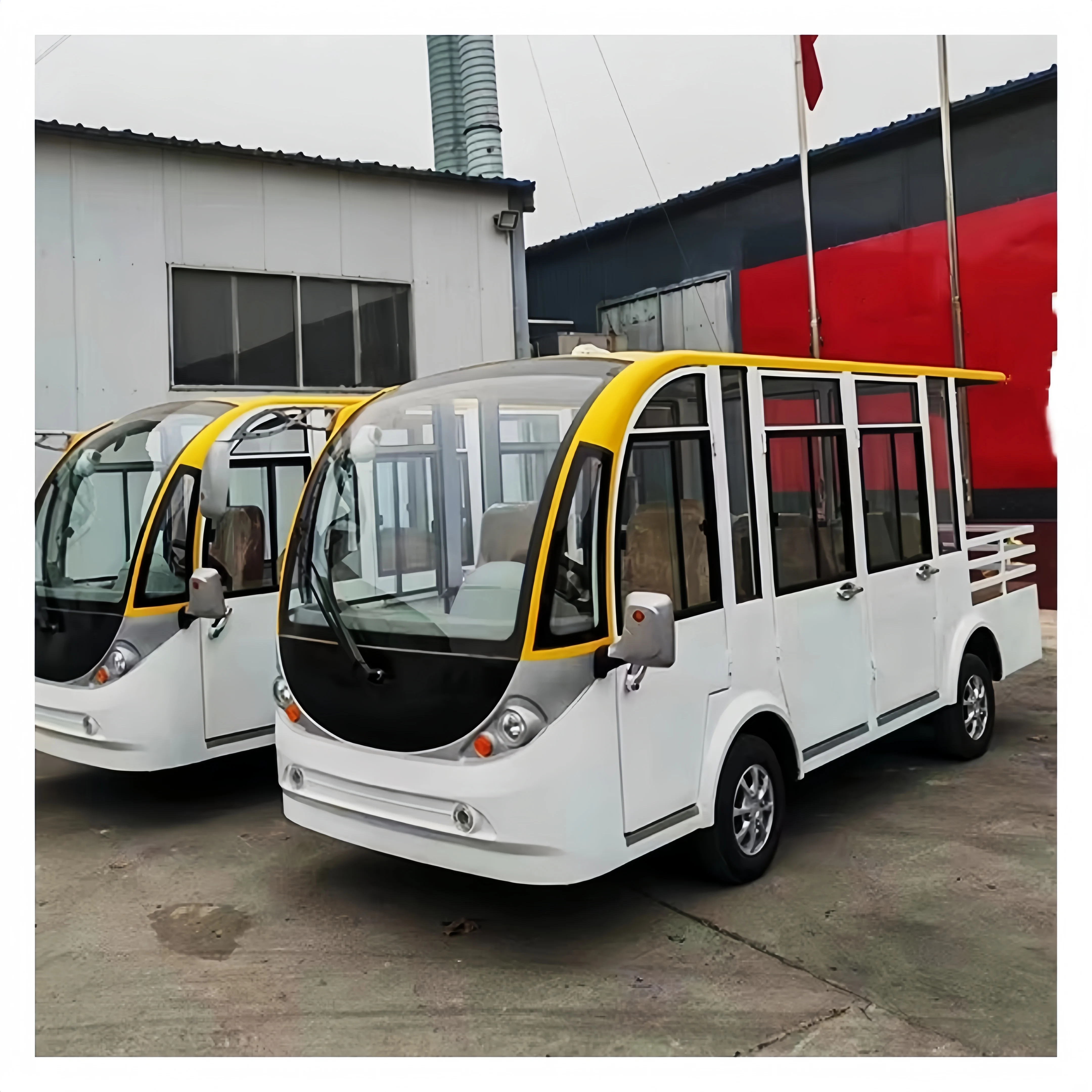 Amusement Park Use 14 Seats Four Wheels Electric Mini Bus Electric Car Sightseeing Bus