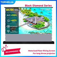 120 inch 150 inch Electric Tab-Tension ALR/CLR Rollable Floor Rising Projection Screen Motorized for Valerion VisionMaster Pro 2