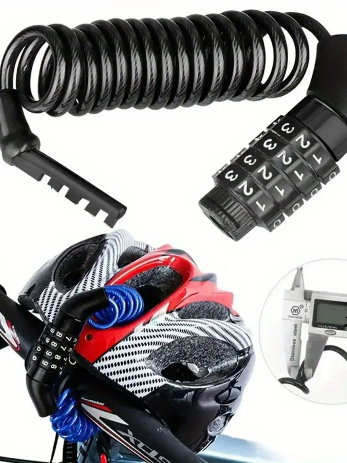 AliExpress TOSUOD 4 Digit Combination Bike Lock, Steel Cable Security Chain with Password Code Anti-Theft Bicycle Accessories