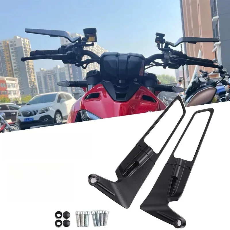 مجموعات مرآة أجنحة خفية للدراجات النارية لتدوير المرايا القابلة للتعديل لسيارات BMW G310R / G310GS / F900 / F900R / F900XR