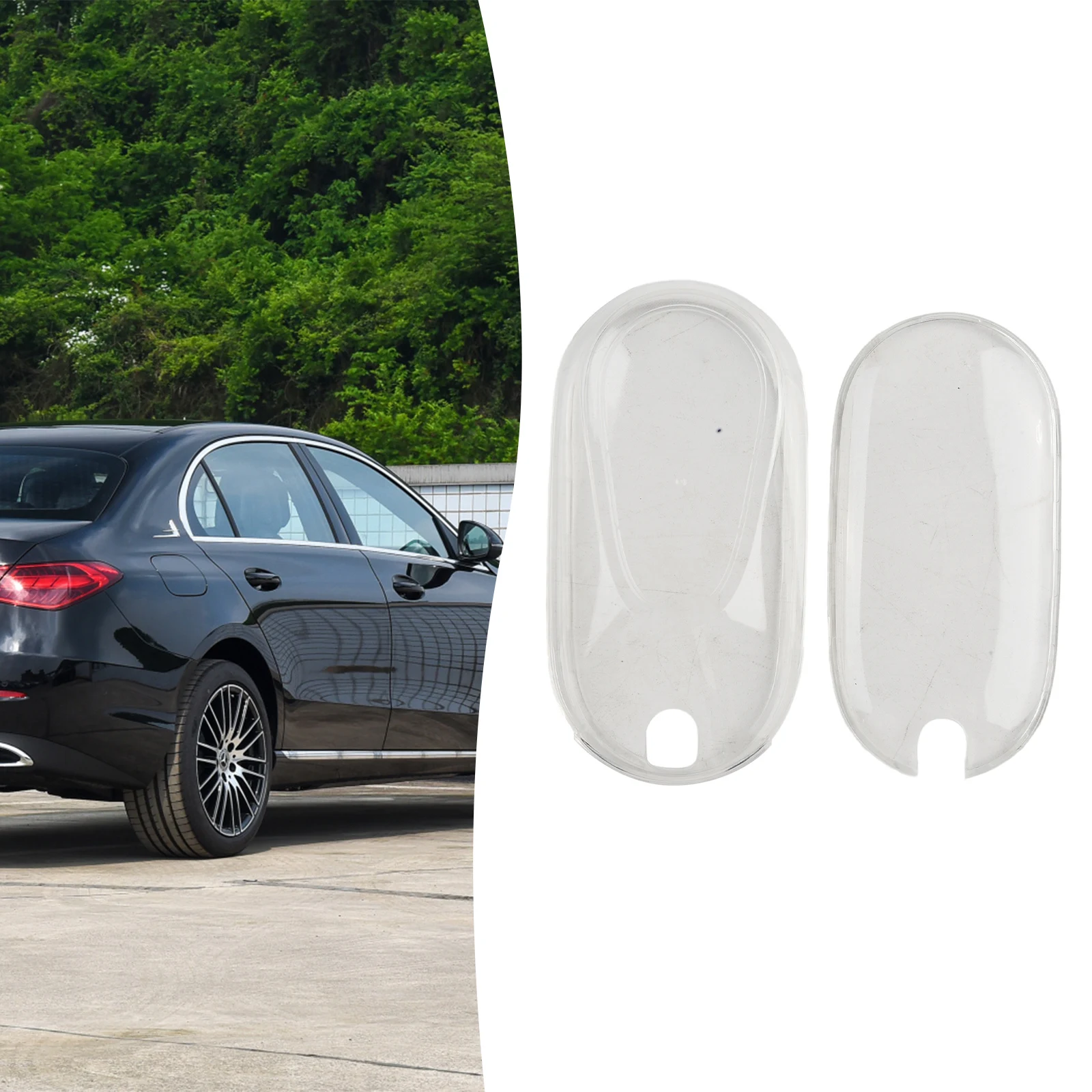 

For Mercedes C-Class (W206/S206/X206) 2022-2023 1pc TPU Transparent Car Key Case Cover Holder Shell Car Remote Key Fob Case Cap