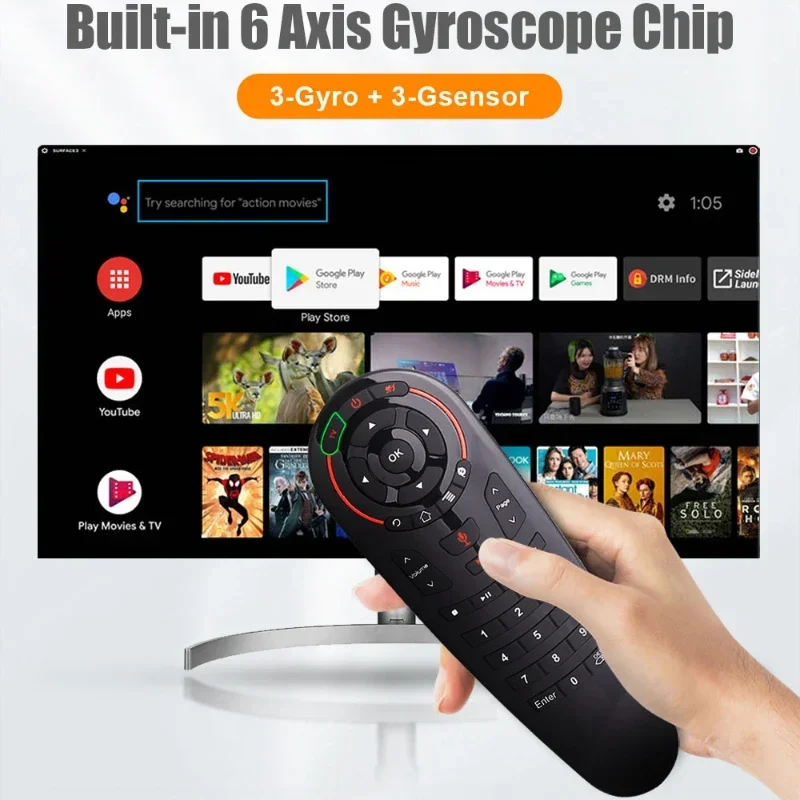 G30S Air Mouse Voice Remote Control 33 Keys IR Learning G30 Gyro Sensing 2.4G Wireless Smart Remote for Android TV Box H96 Max