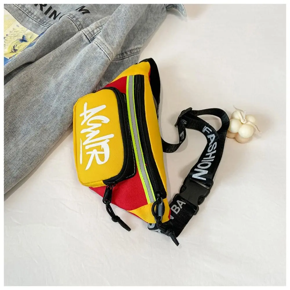 Durable Oxford Mini Waist Bag Cute Letter Banana Bag Belt Bag Girls
