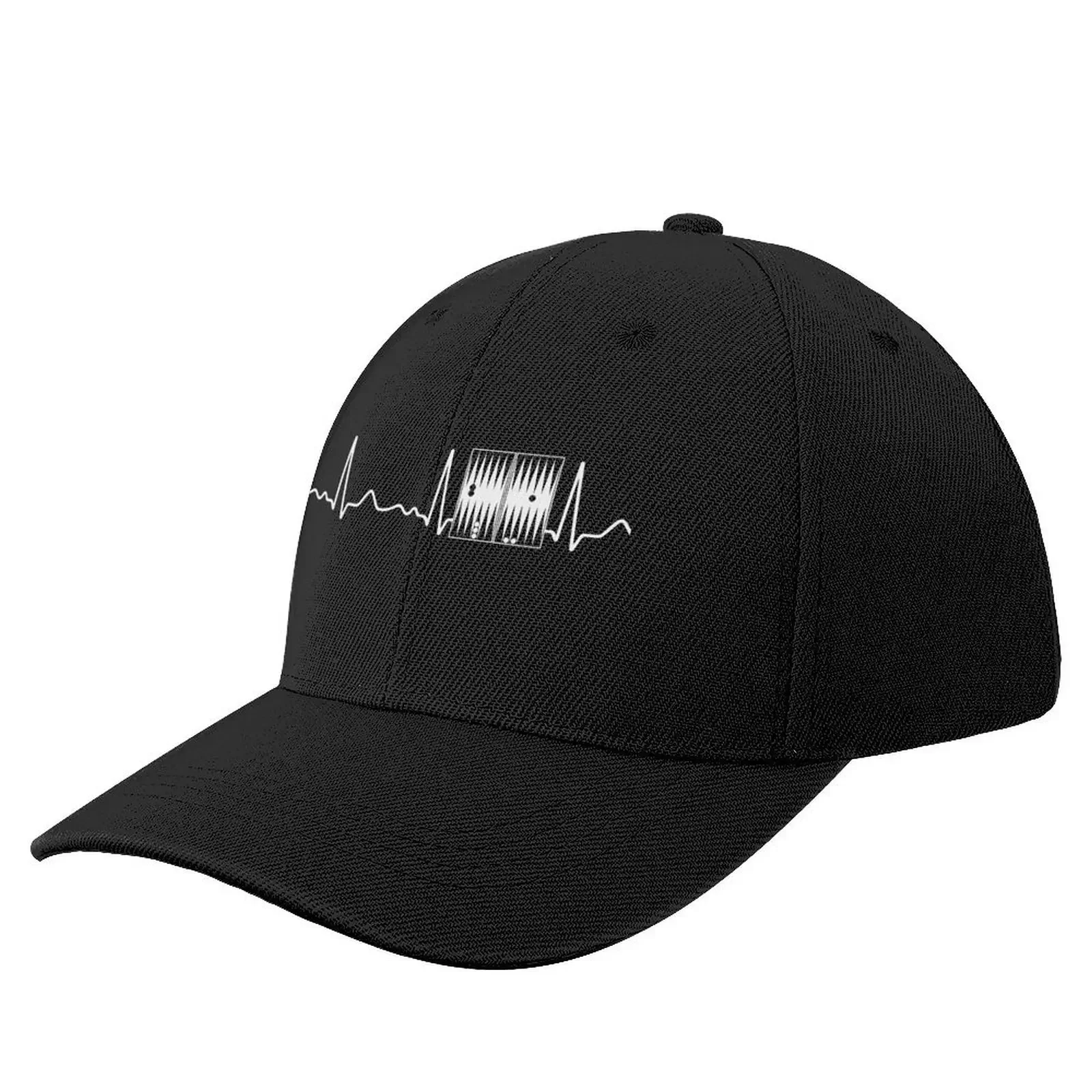 Backgammon - heartbeat, pulse, heart line, EKG Baseball Cap Vintage Golf Hat Man Ball Cap Women Hats Men's