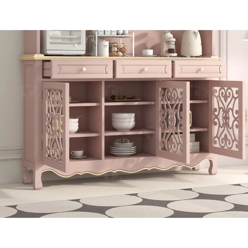 cabinet living room, three-door multi-functional storage cabinet against the wall, family floor storage and dining side cabinet