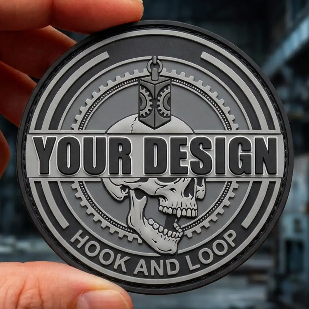 Wholesale Custom 3D Embossed Silicone Logo Stickers, Detachable Rubber Hook Loop Fabric Washable for Caps Windproof Coat