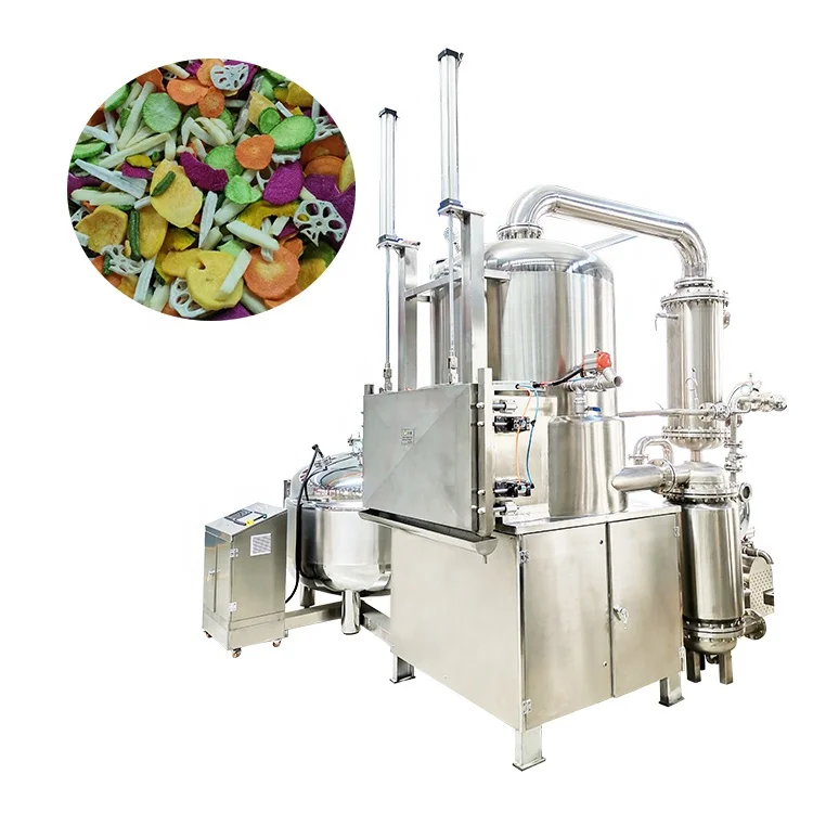 Food Grade Vacuum Frying Machine Oil Separation Function for Vegetable Crisp Manufacturing Snack Workshop