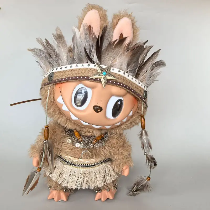 

Luxury Tribal Chieftain Suitable for 38cm For LABUBU Doll Costume Premium Savage Style Aboriginal Clothing High-end Clothing ﻿