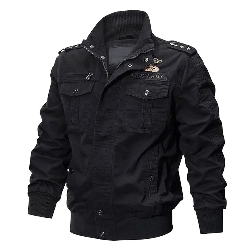 Men\'s Motorcycle Jacket Special Forces Jacket Autumn Spring Motorcycle Equipment Breathable Multi Pocket Tactical Denim Jacket