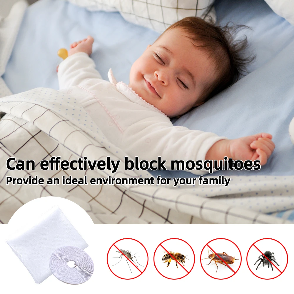 Window Screen Mesh Anti Fly Mosquito Net Adhesive Mosquito Insects Flying Bug Net Curtains For Kitchen Windows Home Protector