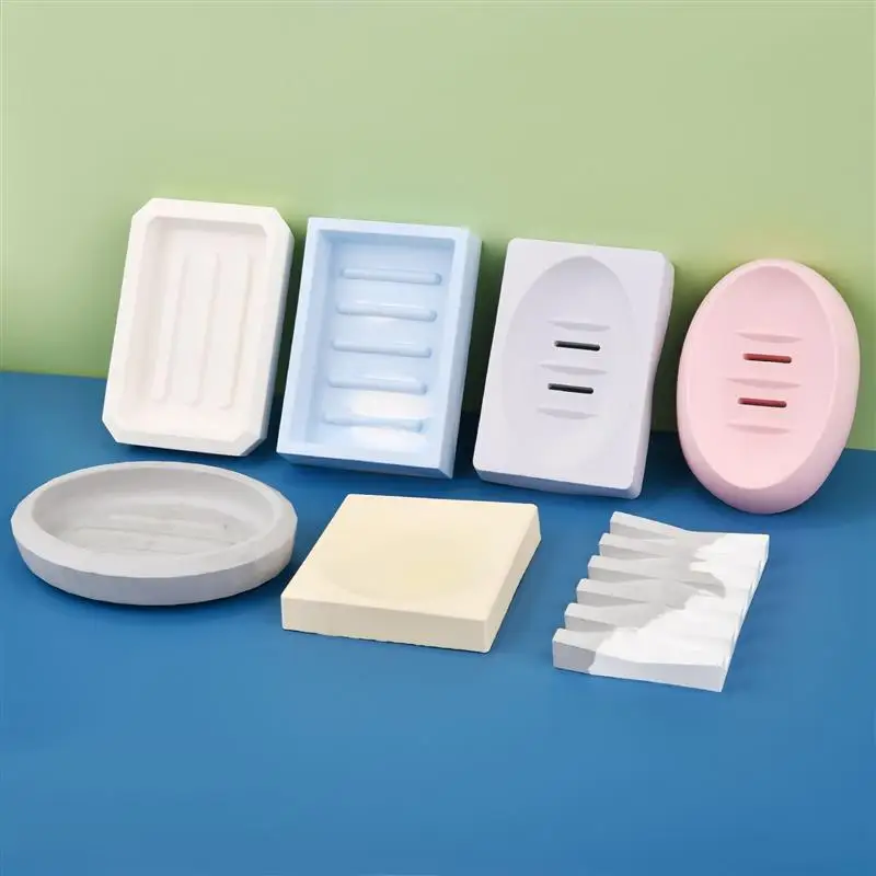 Handmade Soap Holder Storage Box Mold Epoxy Resin Mold Soap Dish Leaking Drain Box practical Silicone Mold Home Decoration