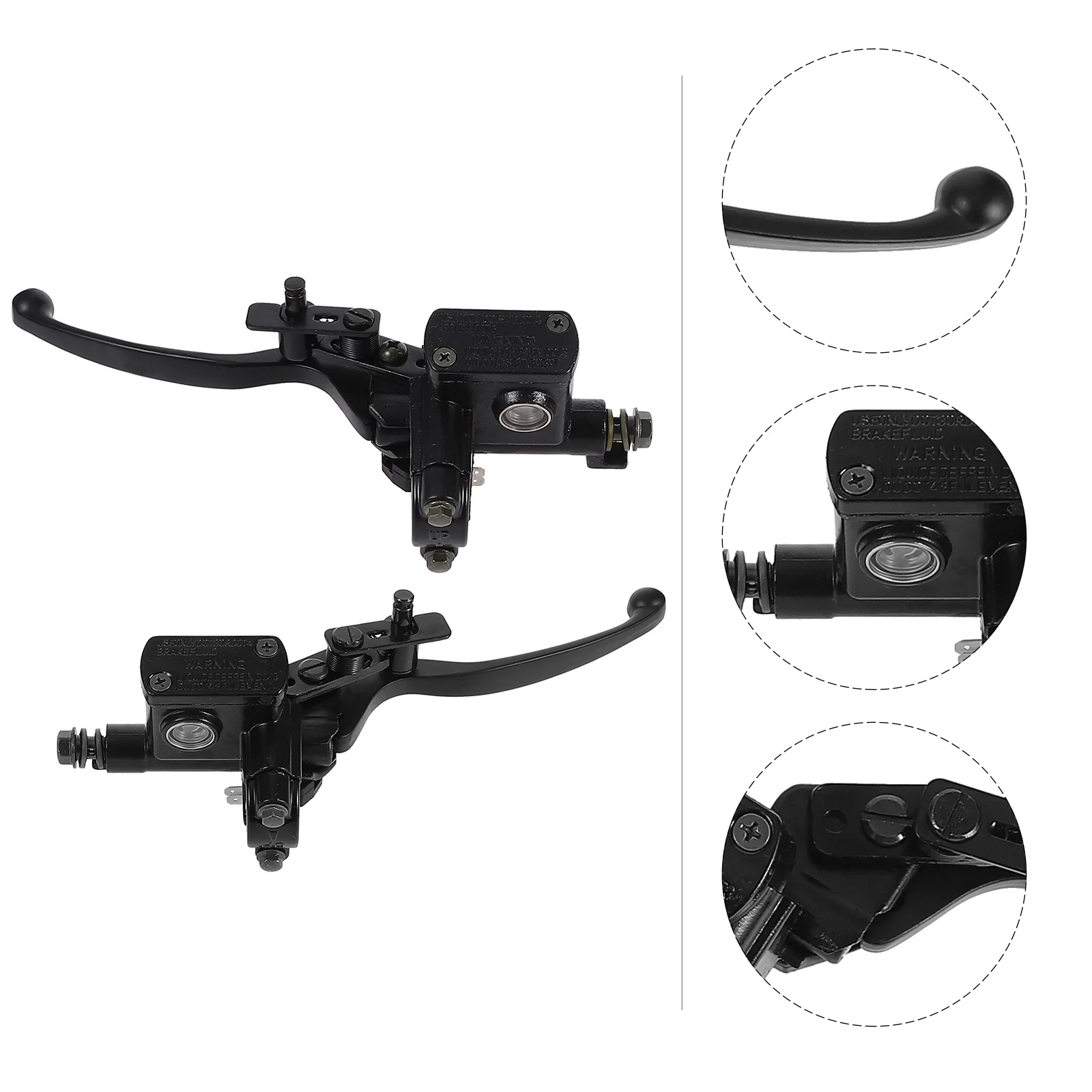 

2pcs Atv Front Hydraulic Master Cylinder Lever Durable Corrosion Resistant Replacement For Parking Hand Brake Handlebar Atv
