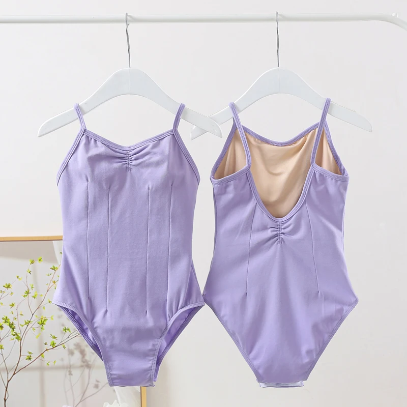 New children's ballet dance clothes for girls, summer suspenders, candy-colored practice clothes, girls' exam body dance clothes