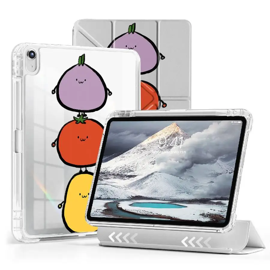 

Cartoon Vegetable Brothers Holder Cover Tablet Case For iPad Pro 2025 Mini 6 7 11th 10th 9th 8th 7th 12.9inch Air 4 5 M3 M2 M4