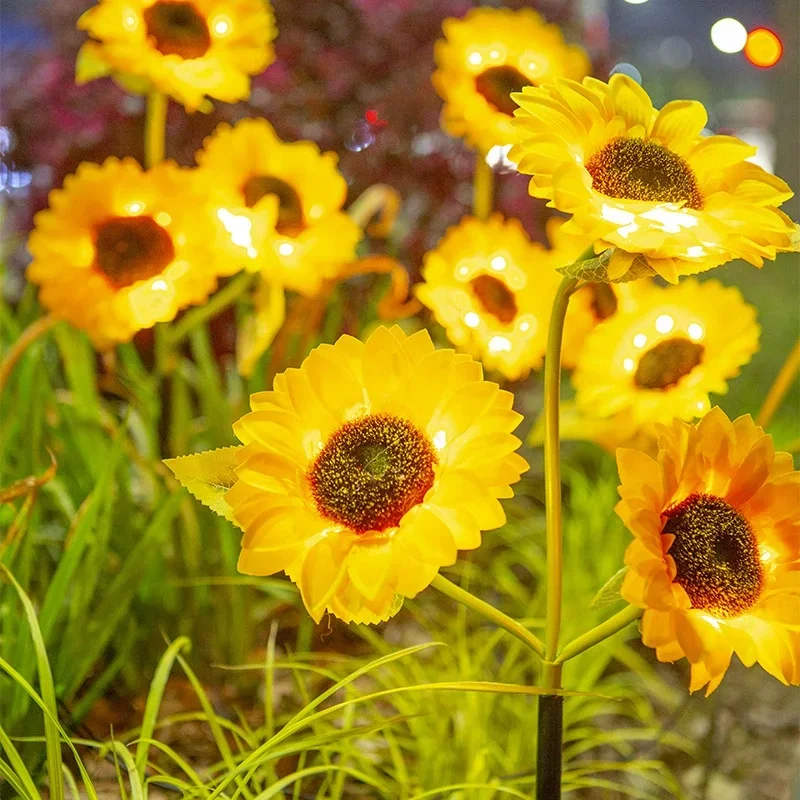 

Fairy LED Lights Outdoor Simulated Sunflower Solar Lawn Lamp Garden Ground Light Wedding Valentine's Day Ramadan Decoration
