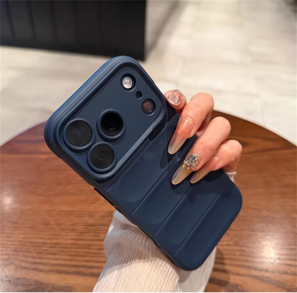 

Shockproof Soft Silicone Armor Case For iPhone 17 Pro Max Air 16 15 14 Plus 13 12 Full Lens Protection Solid Color Bumper Cover