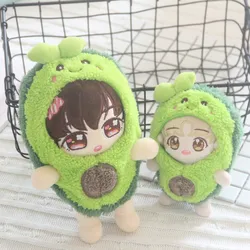 Cartoon Avocado Coat Doll Clothes, Kawaii Soft Plush Doll Clothes, Idol Doll Change Clothes Game,Fans, Girls Gifts, 20cm,10cm