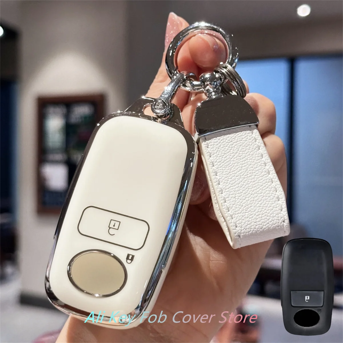 مفتاح فوب غطاء ل دايهاتسو روكي غطاء مفتاح السيارة لتويوتا رايز مفتاح حامل حافظة لجهاز التحكم عن بعد ل المفاتيح إنذار كيرينغ