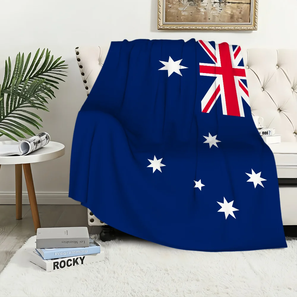 

Australian Military flag Blanket Blanket for Couch Sofa Travel Home Hiking Picni Bed Beding Flannel Blanket birthday gift