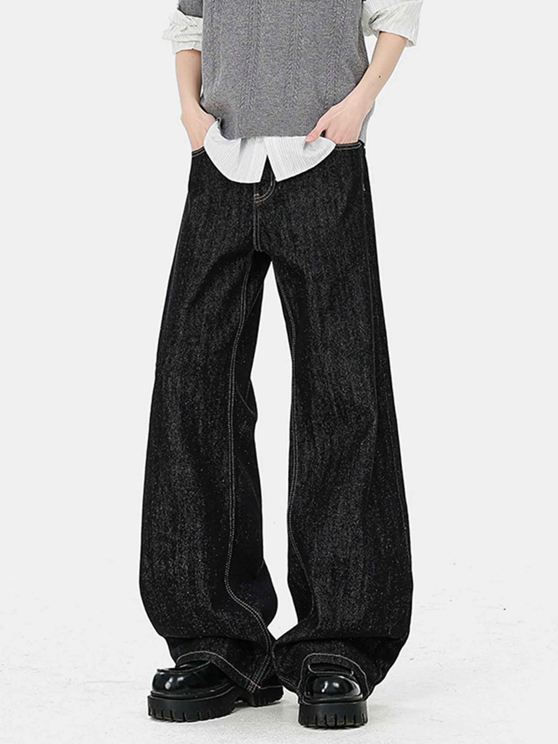 Women Black Gothic Y2k Jeans American 2000s Style Hip Hop Baggy Jean Pants Vintage Harajuku Denim Trousers Summer 2026