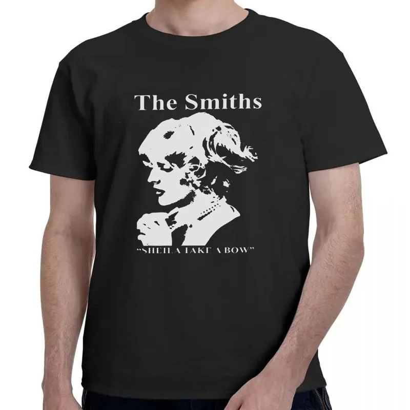 T-shirt imprimé The Smiths à manches courtes pour hommes, col rond, pur coton, vêtements fantaisie