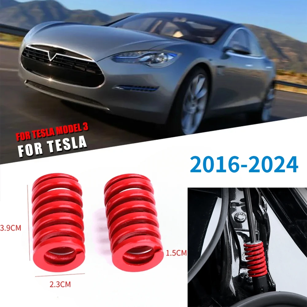 1Pair 25mm OD Die Buffer Springs for Tesla Model 3 2016-2024 Rear Trunk Tailgate Strut Support Lift Bars Absorber Hydraulic Rod