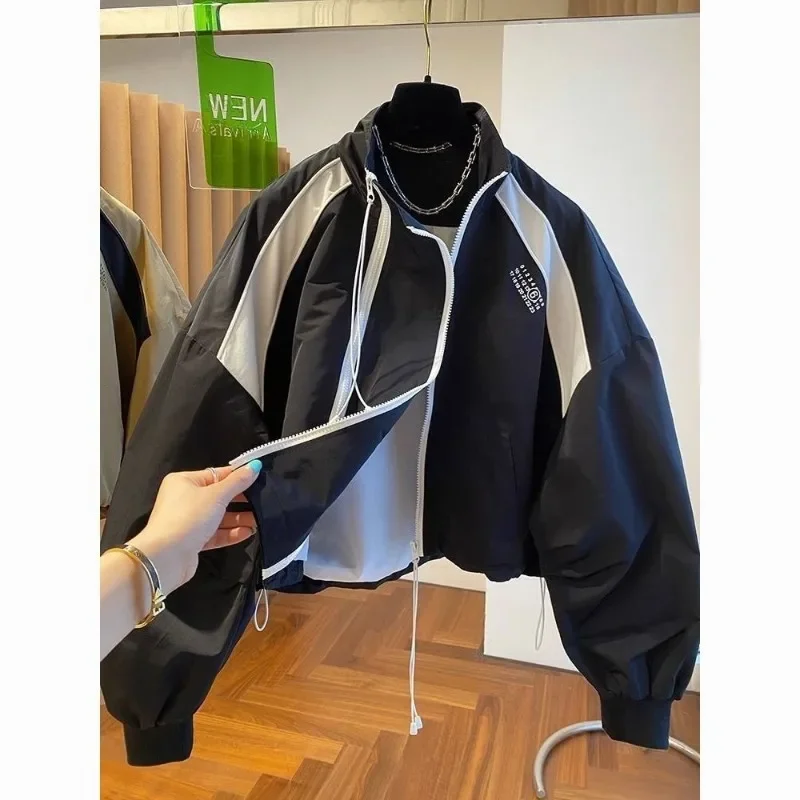 Casual twee ritsen dames windjack losse opstaande kraag outdoor jassen dames lente herfst dunne windjassen bovenkleding