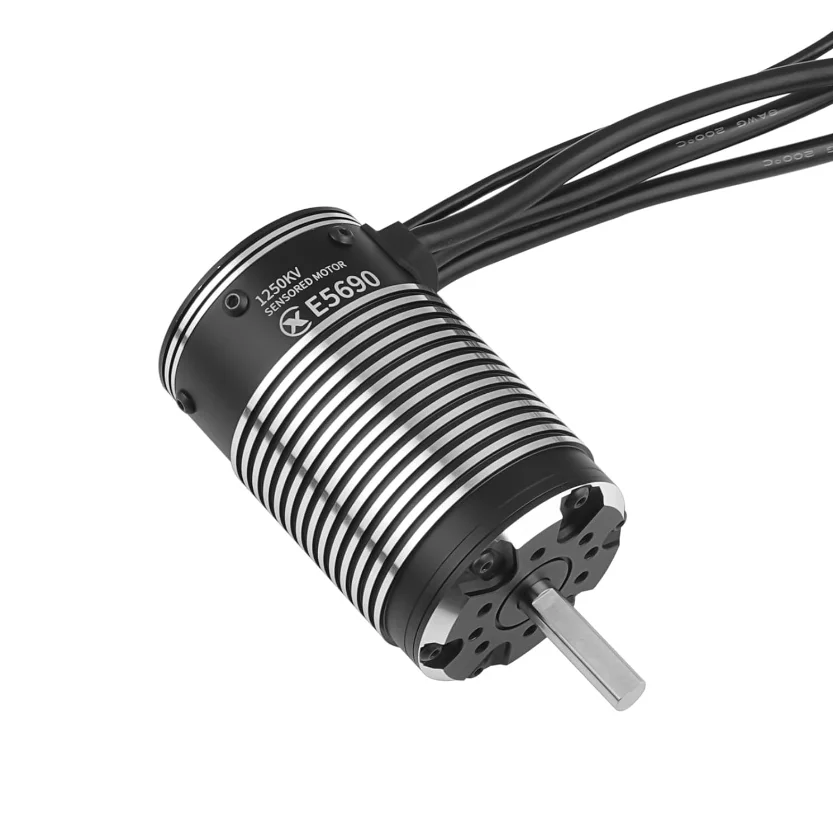 XC E5690 センサー付きブラシレスモーター RCカー用 3-8S Lipo 1250KV IP67 防水 1/6 ショートコース、モンスター、1/5 ライトデューティトラック用