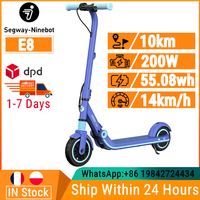 EU Stock Ninebot by Segway ZING E8 Elecrtic Scooters for Children 14km/h Speed Foldable Kid Lightweight KickScooteR