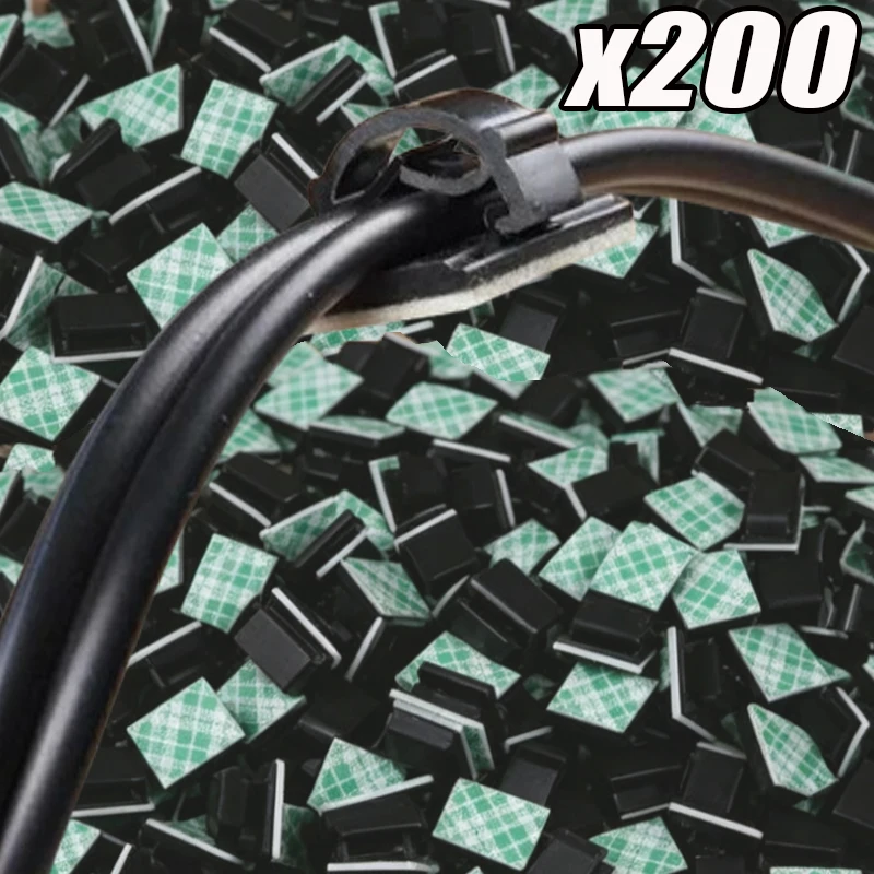 Self-Adhesive Cable Fixed Clamp Wire Winder Car Self Adhesive Cable Clip Organizer Drop Wire Holder Cord Management