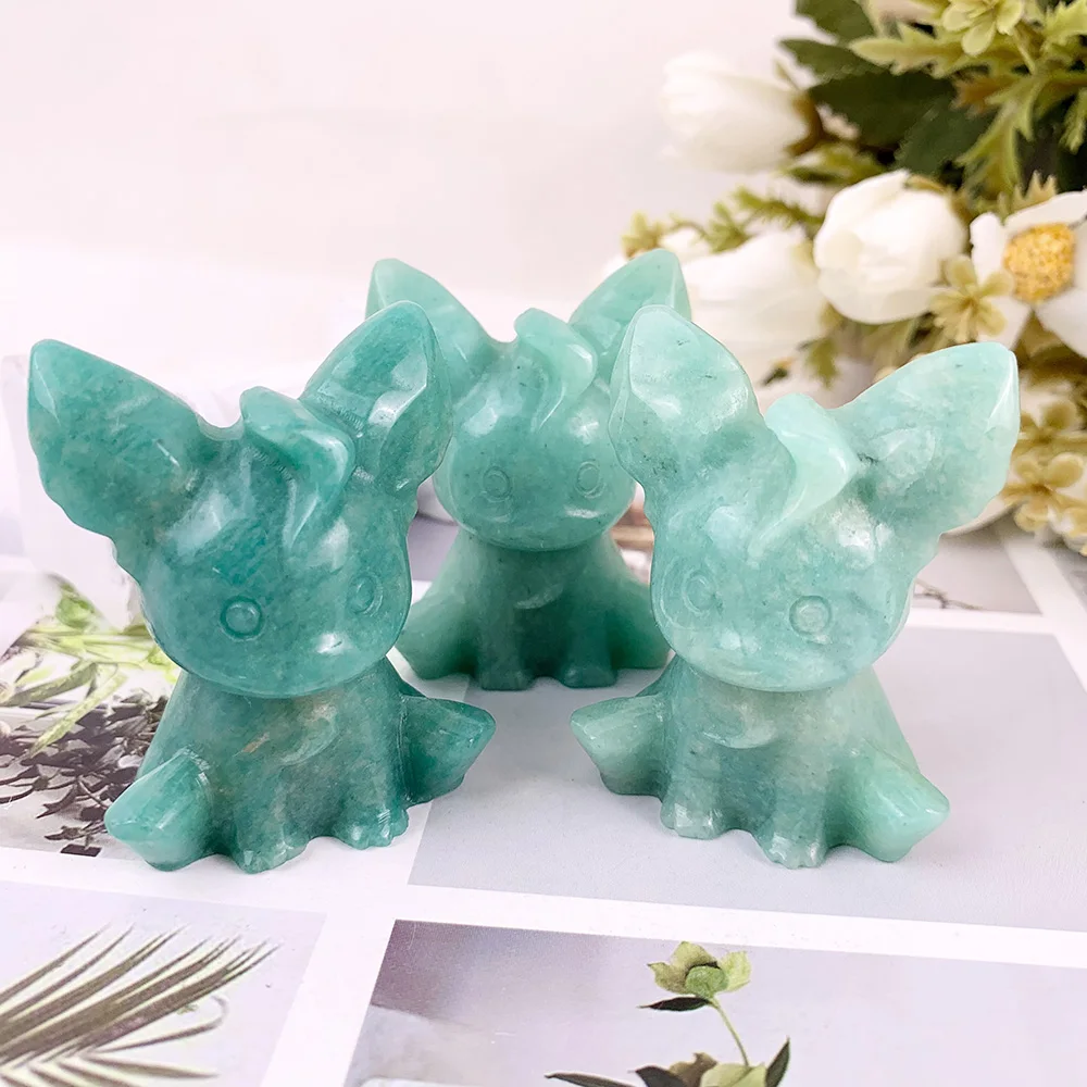 

Natural Amazonite Cute Elves Carving Unique Home Decorations Mineral Crystals Handicrafts Indoor and Outdoor Tabletop