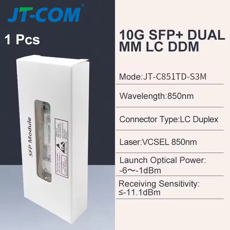 Moduł 10G SR SFP+ Multi-Mode Duplex LC Gigabit 850nm 300m Fiber SFP Transceiver Module kompatybilny z przełącznikami Cisco/Mikrotik — zdjęcie produktu 6