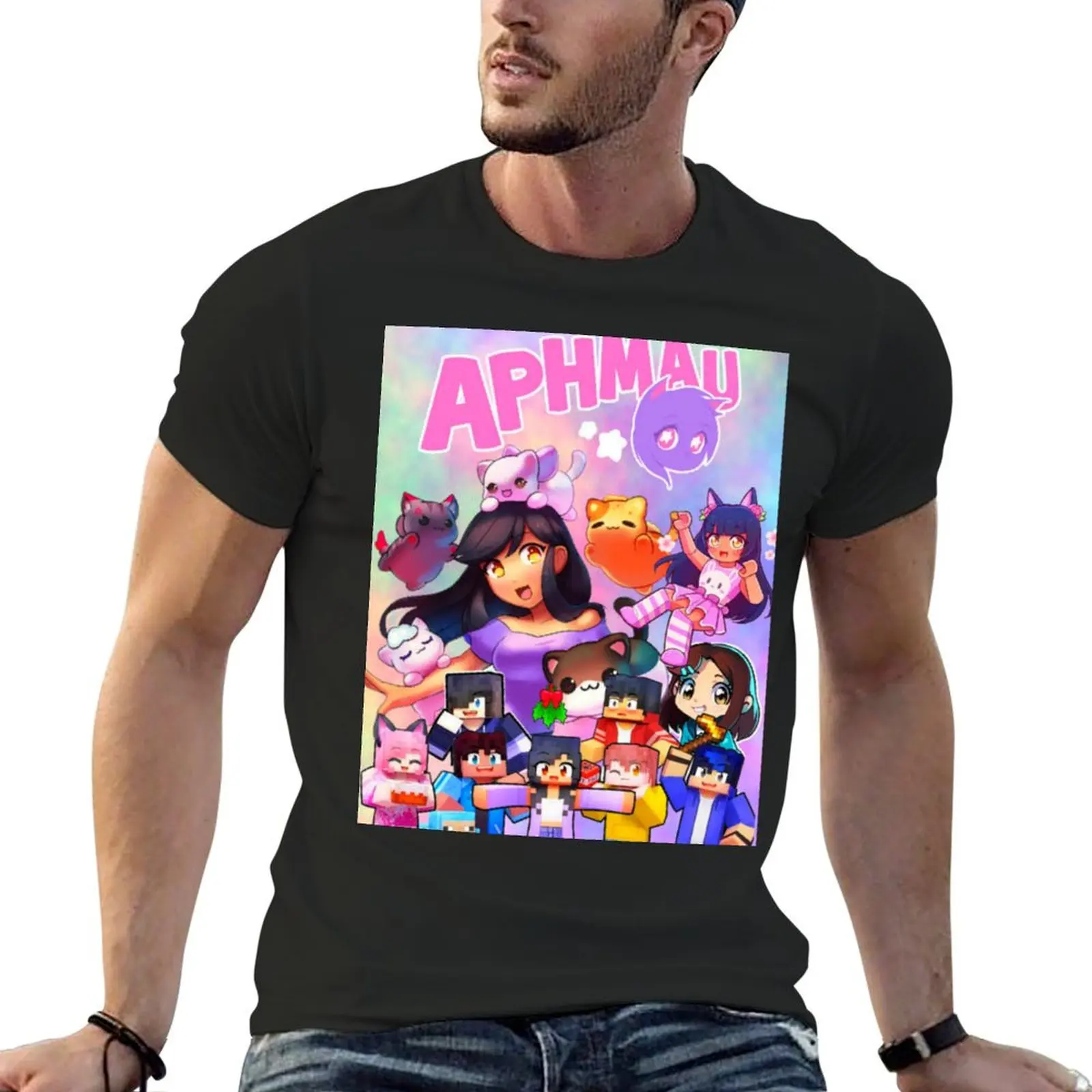 

Aphmau - Cute Art T-Shirt boys animal print quick drying mens clothing