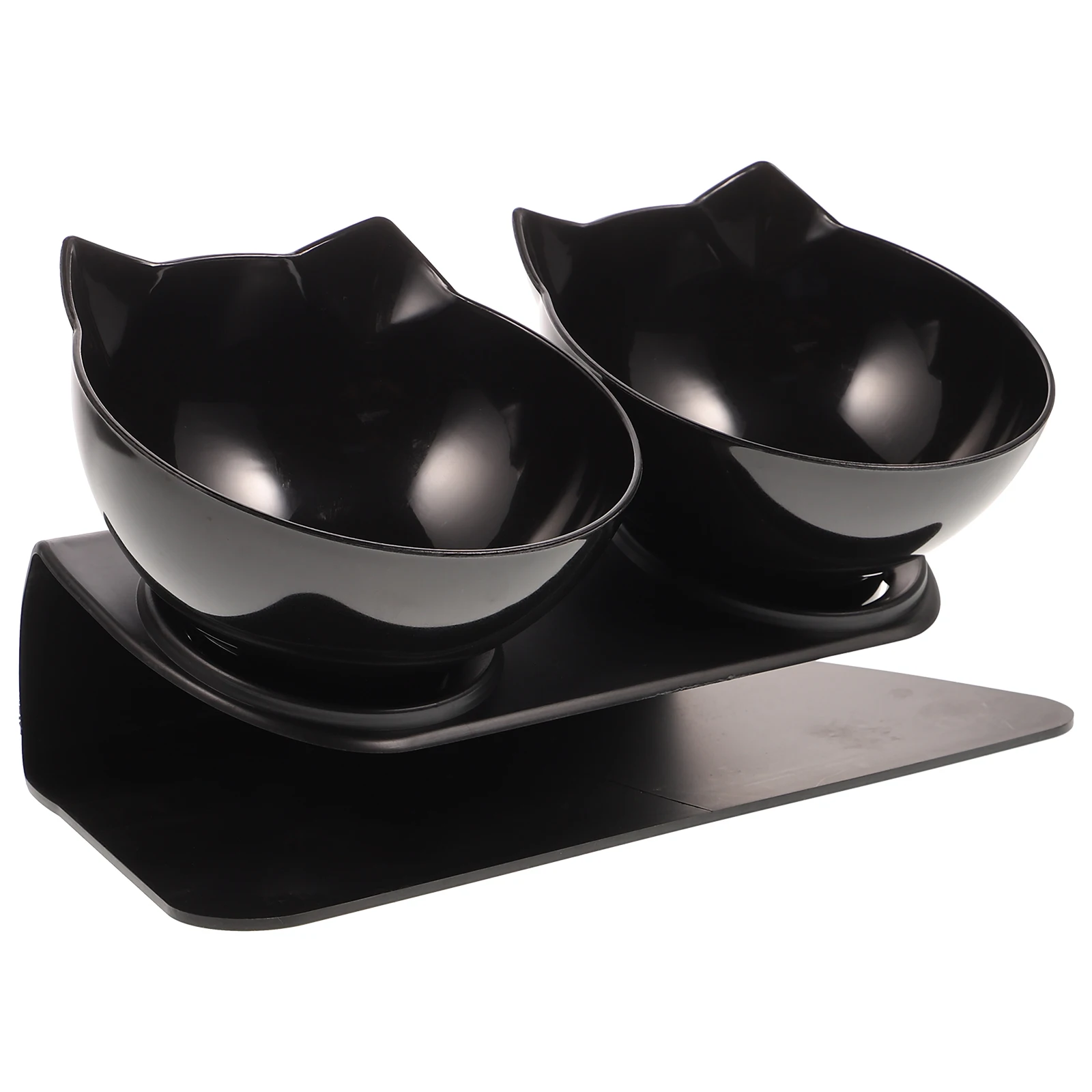 

Neck Protection Bowl for Cats Dogs Durable Anti Slip Elevated Pet Feeder High Base Design Easy Cleaning Double Feeder Water Food