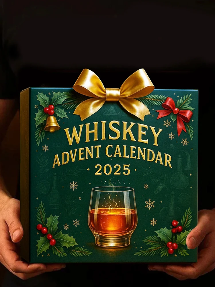 2025 ويسكي عيد الميلاد التقويمات ث/24 زخرفة عيد الميلاد العد التنازلي التقويم 24 يوما عيد الميلاد العد التنازلي التقويم لهدايا عيد الميلاد