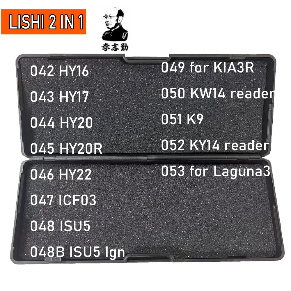 011B-020 # LiShi 2 Trong 1 FO38 Đầu Đọc GT10 GT15 B106 GM37 GM39 GM45 BYD01 BYD01R HU43 HU49 Cho Geely thợ Khóa Dụng Cụ Cho Tất Cả Các Loại