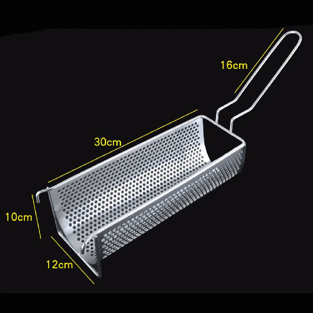 Food Grade 304 Stainless Steel Fried Food Basket Large Fryer Strainer for Home Cooking French Fries and Chicken Fry Machine Food Grade 304 Stainless Steel Fried Food Basket Large Fryer Strainer for Home Cooking French Fries and Chicken Fry Machine